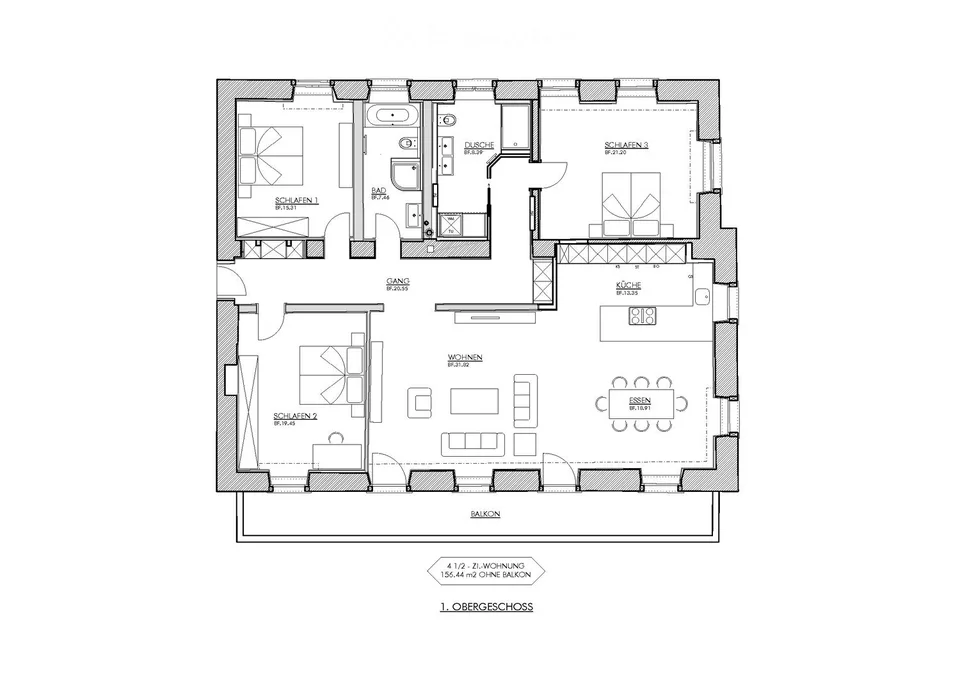 Grosszügige 4.5-Zimmer-Ferienwohnung mit Bergblick – Foto 9 von 10