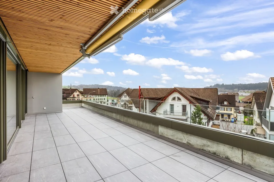 Sunny 3.5 room new building terrace apartment with a view of the mountains and owner-occupier standard