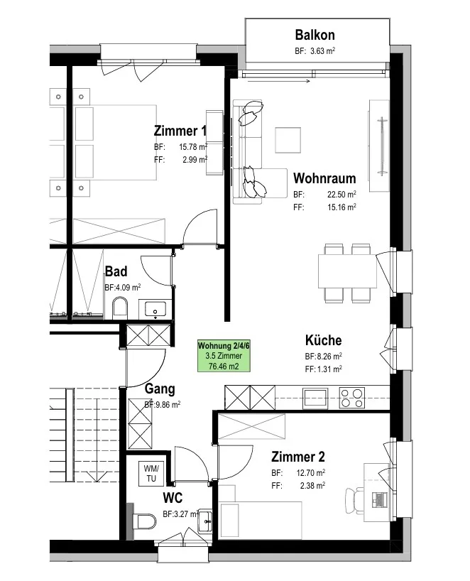 Appartamento 3.5 locali, 4500 Solothurn – foto 3 di 4
