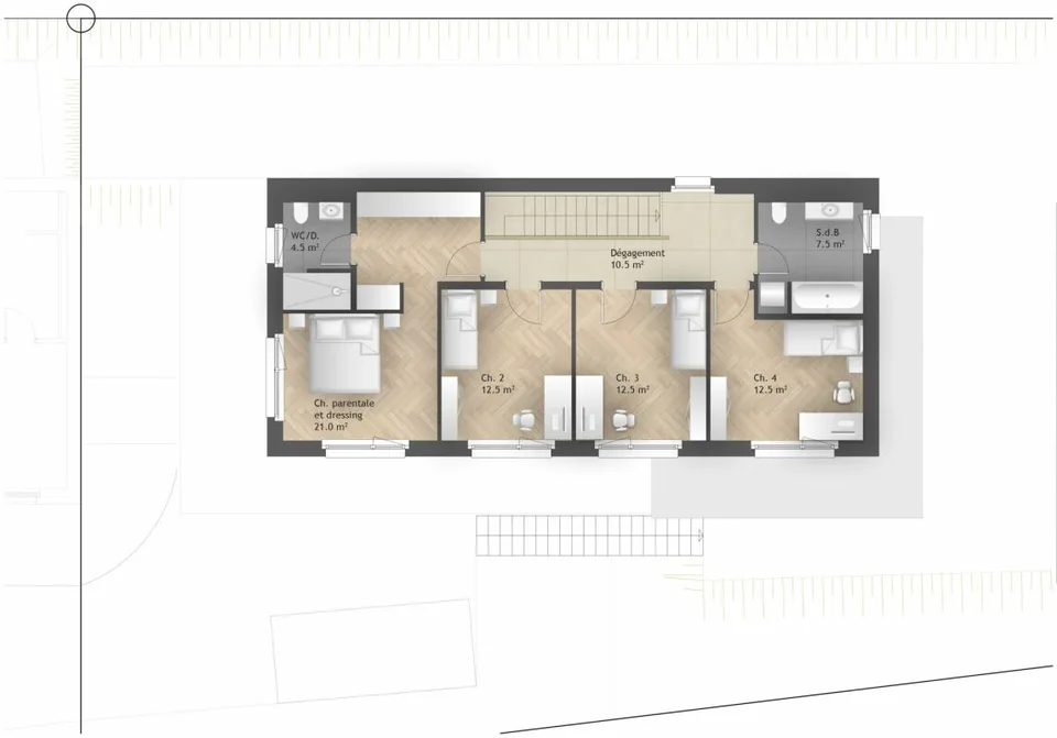 Einzelvilla mit 5.5 Zimmern in Corminboeuf - Grundstück C – Foto 5 von 8