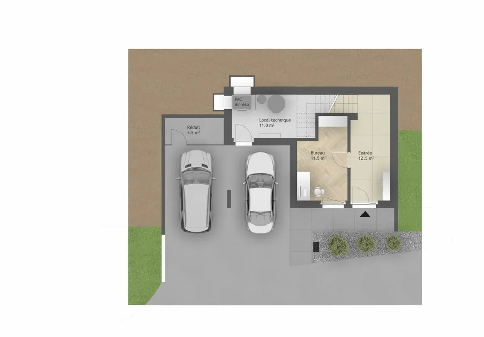 Einzelvilla 5.5 Zimmer in Corminboeuf - Grundstück A – Foto 3 von 7