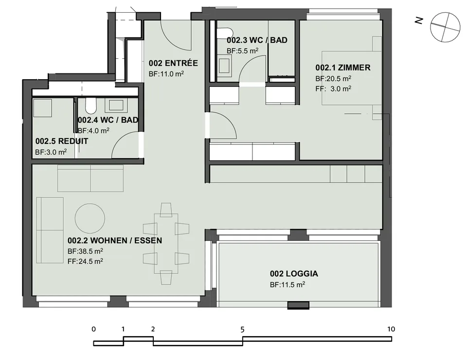 Appartamento nuovo di 2,5 locali moderno su Blumenrain a Zollikon – foto 10 di 10