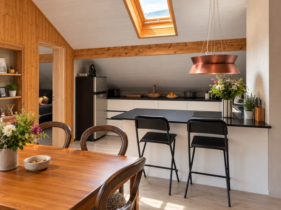 Charmant appartement 3.5 pièces sous les combles à Lourtier