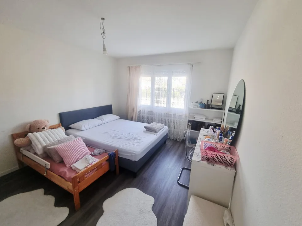 Beautifully renovated 3-room apartment with balcony and garden view in Roggwil