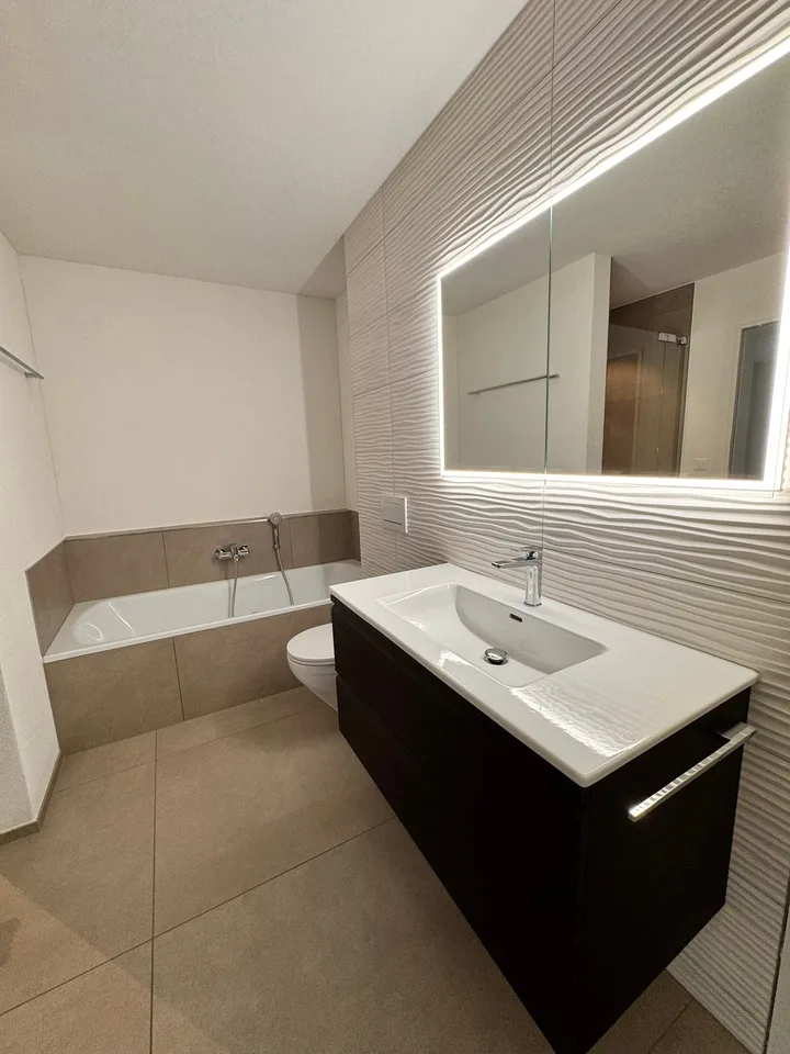 Modern 3.5-room apartment with balcony and beautiful view in Zwingen
