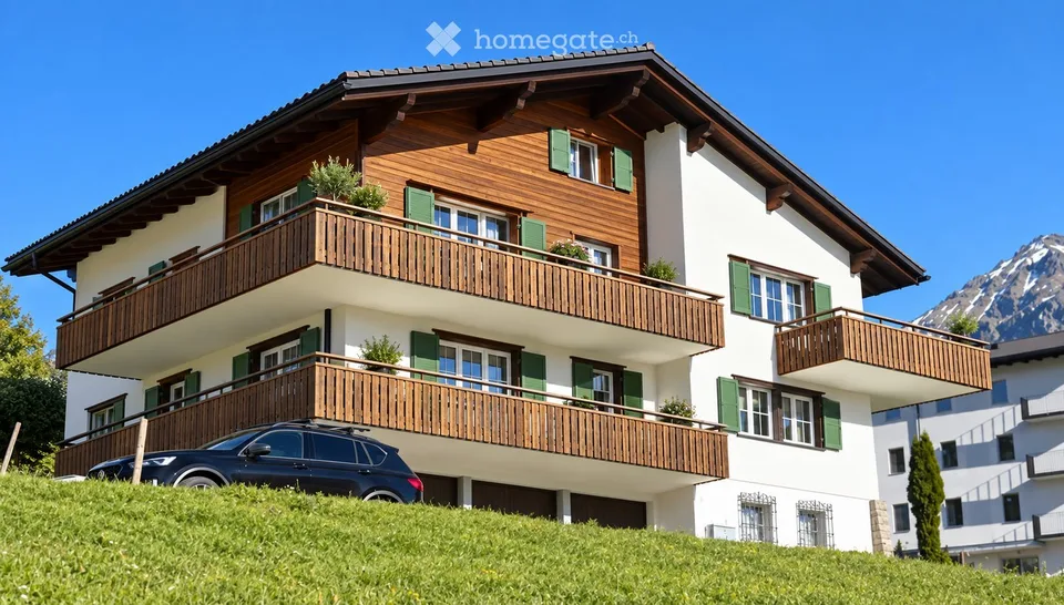 Charmante 3.5-Zimmer-Wohnung in Chalet | Vaz/Obervaz mit herrlichem Bergblick