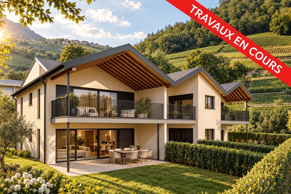 2.5 pièces avec terrasse et jardin privatif orientation plein sud (Vuisse, Savièse) – Foto 7 von 11