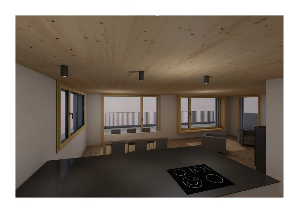 Appartement terrasse moderne 3.5 pièces dans un immeuble neuf à Cunter, Grisons