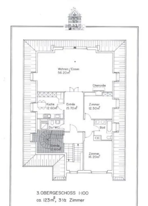 Helle und geräumige 3 1/2 Zimmerwohnung in Jugendstilhaus – Foto 11 von 11