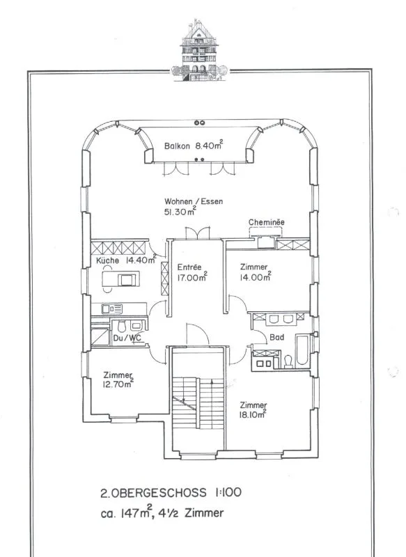 Appartement exclusif de 4,5 pièces dans une maison Art Nouveau sur Rosenberg – photo 13 sur 13