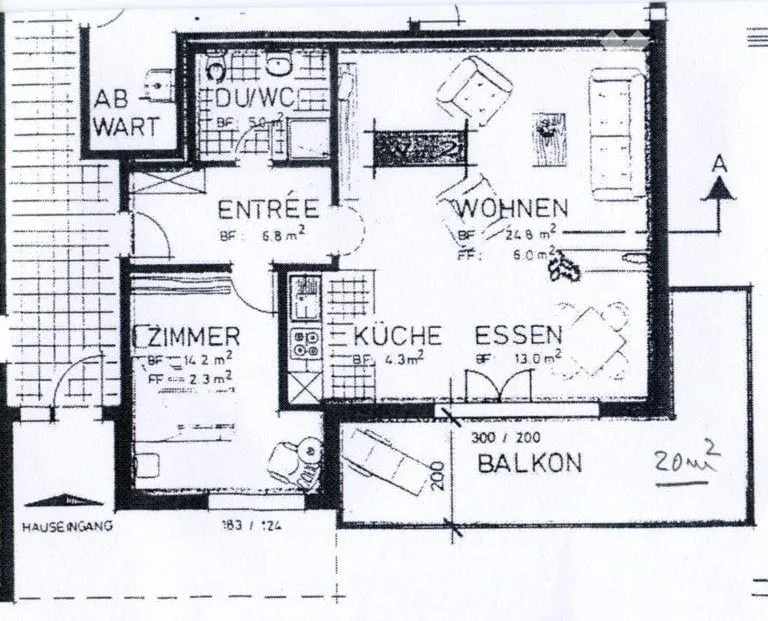 Furnished 2.5-room apartment with panoramic view in Luven, Grisons