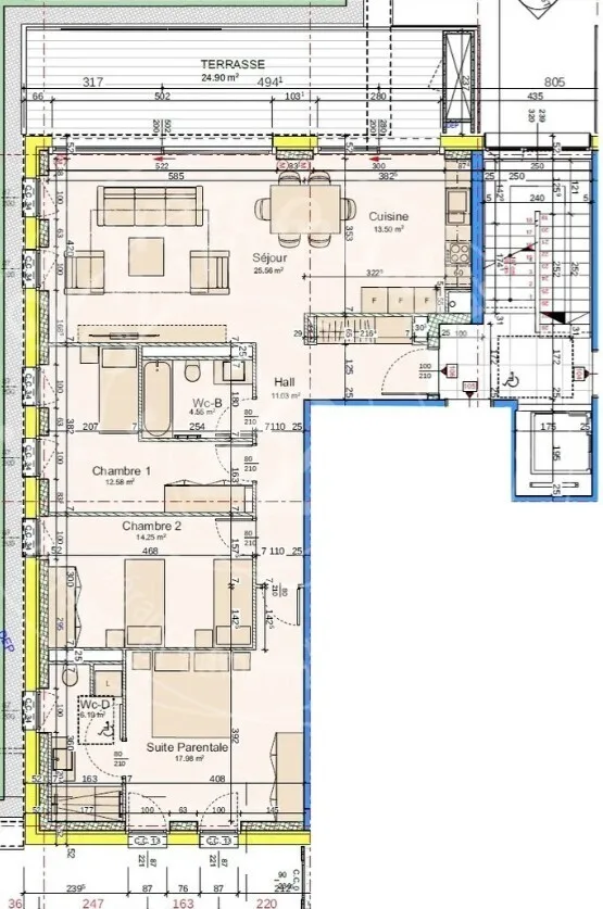 Beautiful 4.5-room apartment on the 5th floor