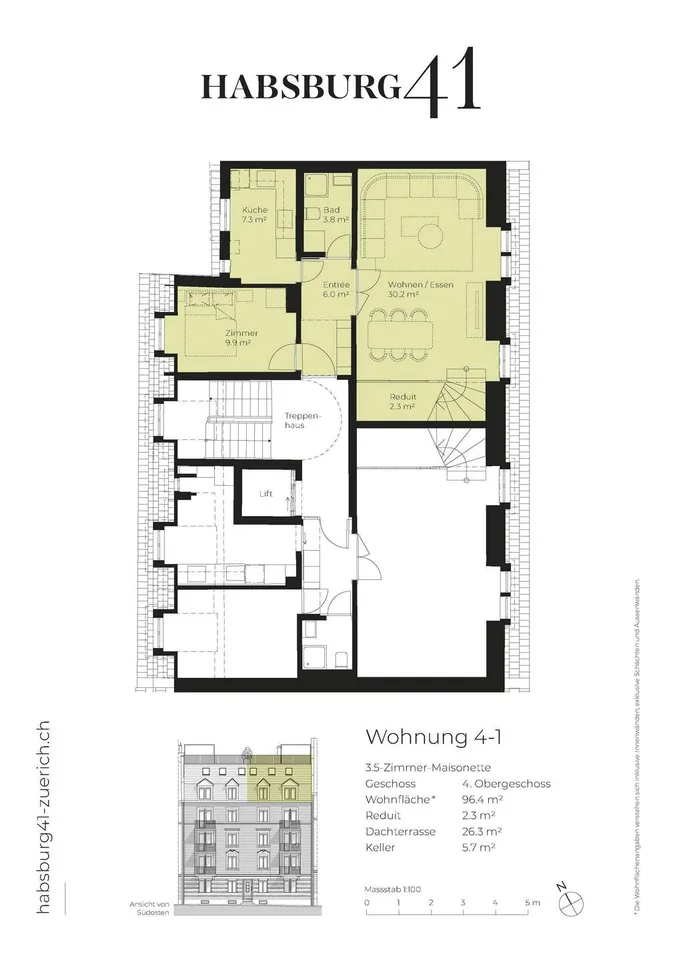 Living above the rooftops of Zurich ? exclusive 3.5-room attic apartment – photo 7 of 9