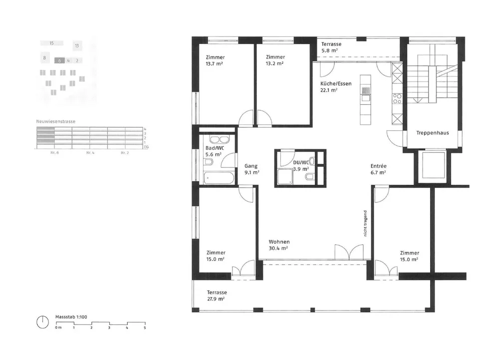 Appartement spacieux 5.5 pièces avec vue lointaine et orientation ensoleillée – photo 11 sur 11
