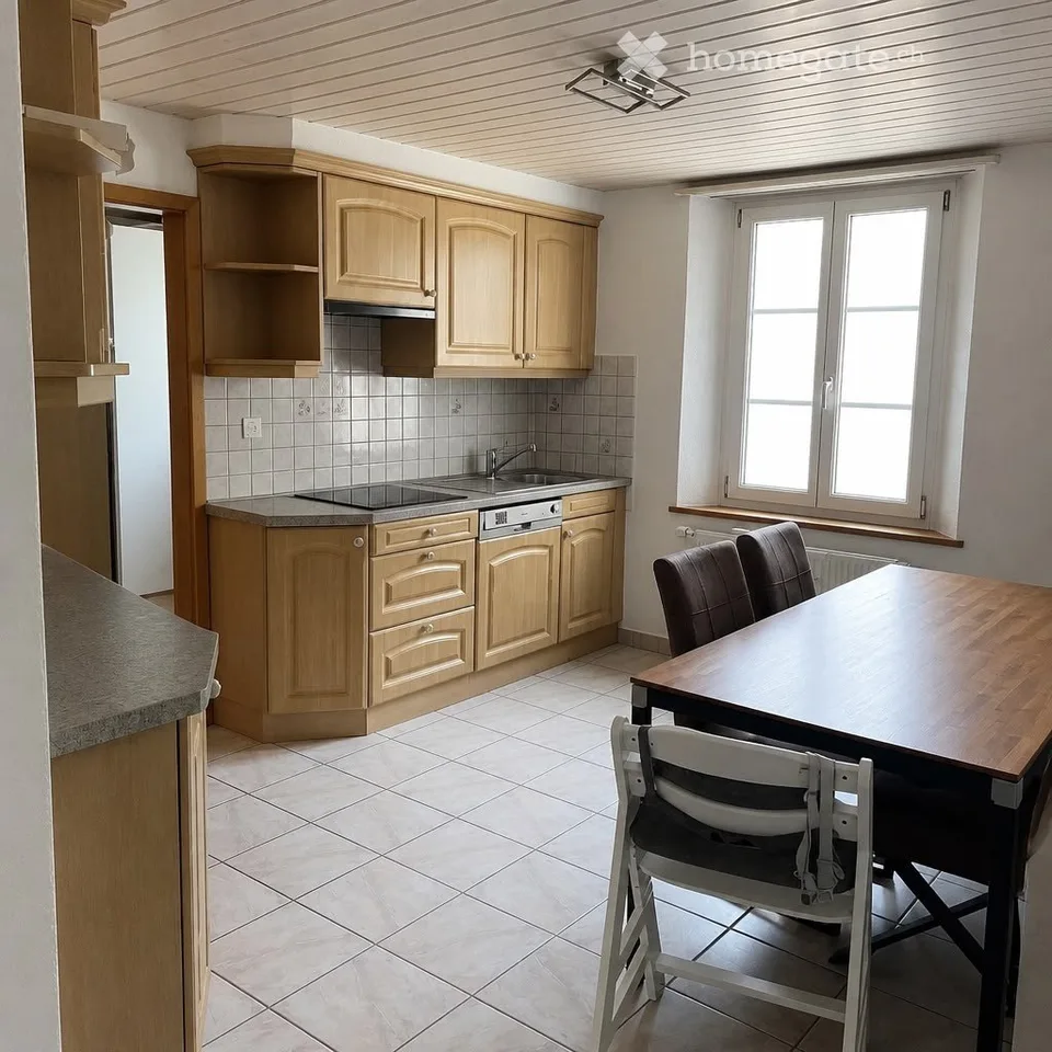 Beautiful, bright, completely renovated 3.5-room ground-floor apartment in Niederbuchsiten