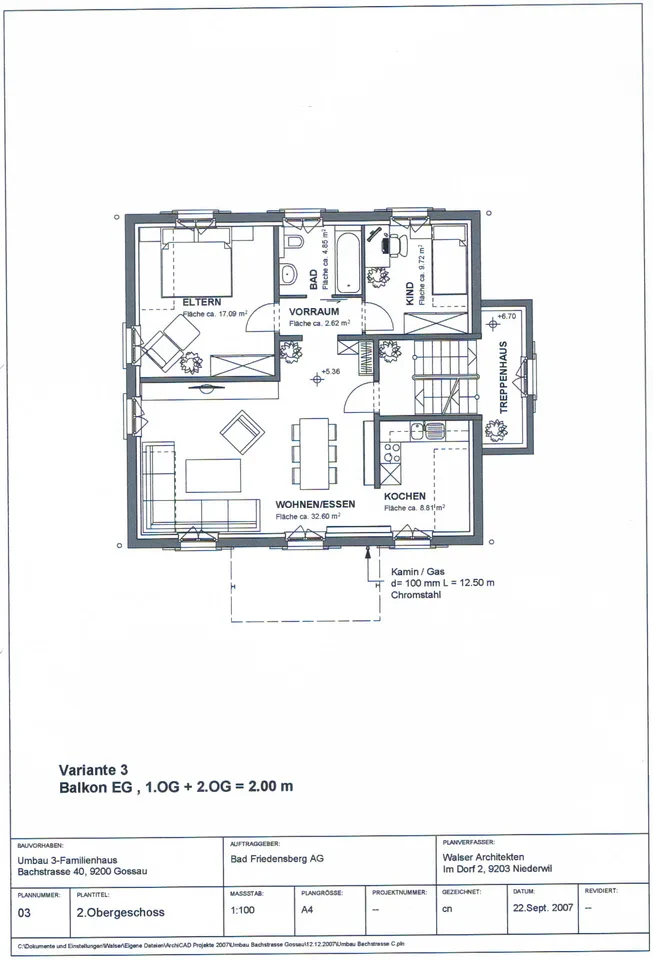 Moderne 3.5 Zimmer Wohnung im 2. OG an ruhiger Lage in Gossau
