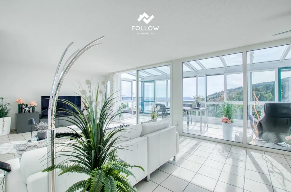 Panoramablick über den Bielersee: Modernisierte Attika-Traumwohnung in Twann – Foto 8 von 23