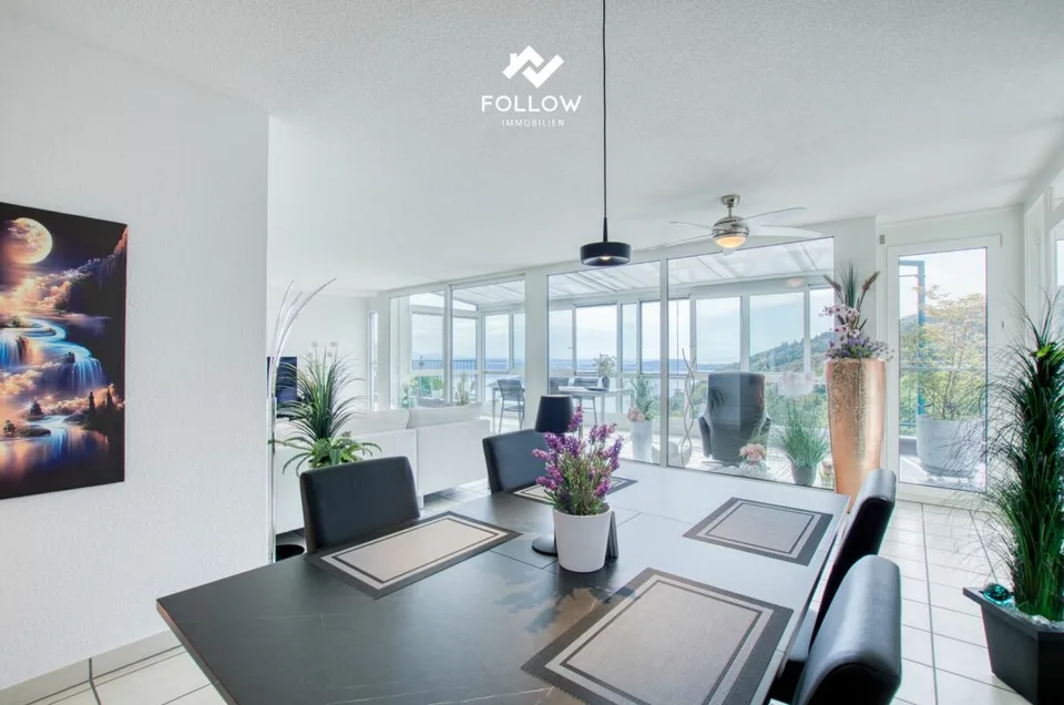 Panoramablick über den Bielersee: Modernisierte Attika-Traumwohnung in Twann – Foto 10 von 23