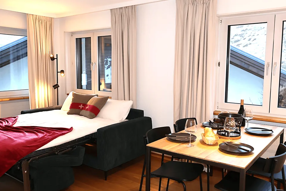 Charmante 2.5-Zimmer-Terrassenwohnung mit atemberaubendem Bergblick in Zermatt