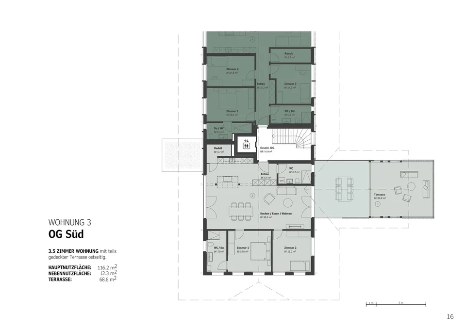 Appartement de 3,5 pièces en style de ferme - Hasle b.Burgdorf – photo 2 sur 11