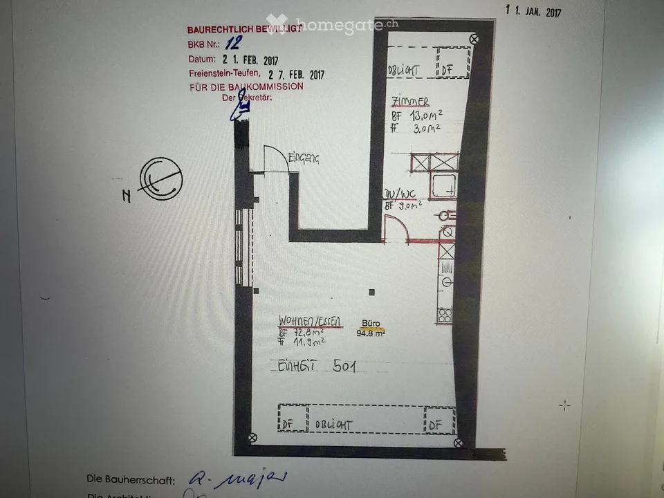 Loft moderno 2 locali in via Othmar Blumer a Freienstein