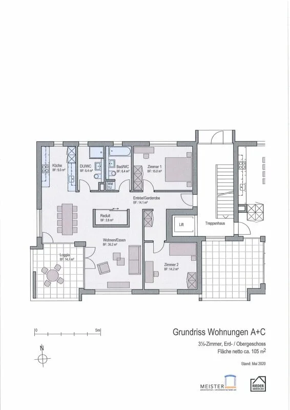 3 1/2-Zimmerwohnungen im Erdgeschoss