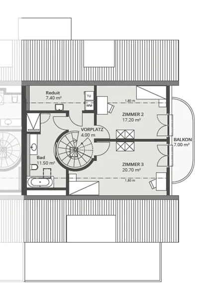 Modern 4.5-room duplex apartment in a quiet location in Oberentfelden