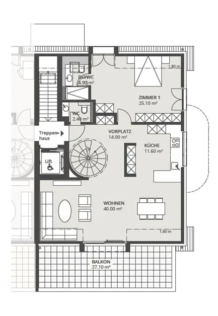 Modern 4.5-room duplex apartment in a quiet location in Oberentfelden