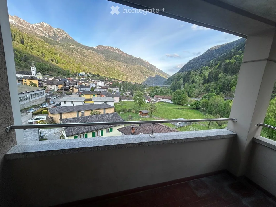 Bel appartement 3 pièces à Faido, calme et confortable