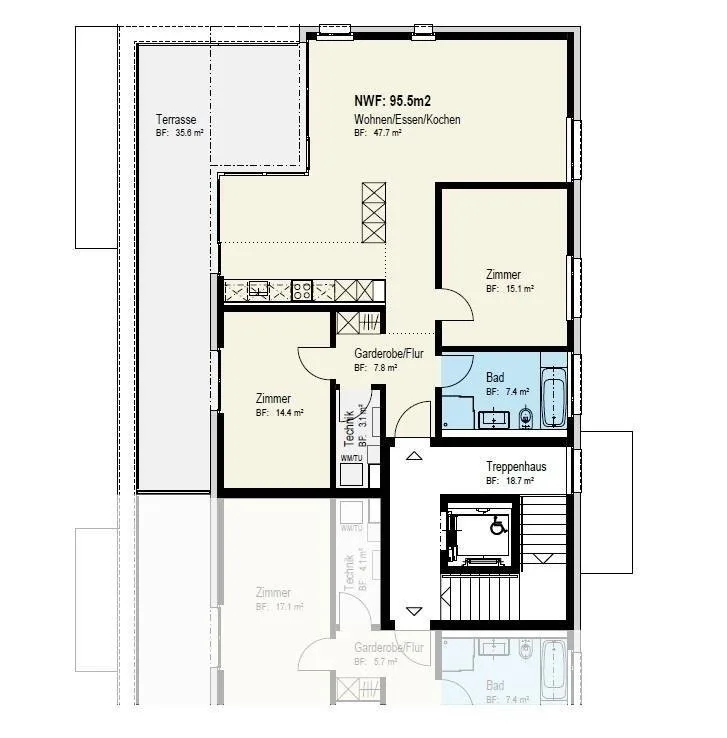 Attic with mountain view in best location