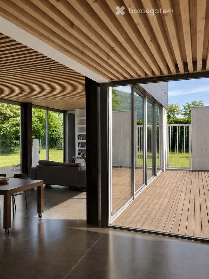 Villa contemporaine d’architecte, 180 m², jardin 1 000 m², patio & vue Salève – photo 3 sur 10