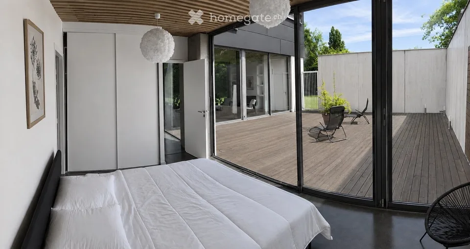 Villa contemporaine d’architecte, 180 m², jardin 1 000 m², patio & vue Salève – photo 7 sur 10