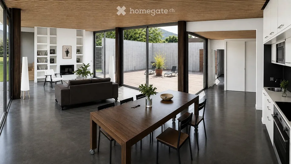 Villa contemporaine d’architecte, 180 m², jardin 1 000 m², patio & vue Salève – photo 2 sur 10