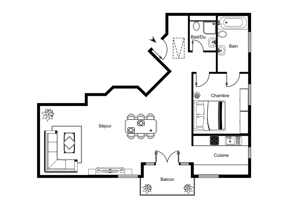 Cormondrèche - Großes 2.5-Zimmer-Apartment mit 82 m² und freier Sicht und Potenzial – Foto 9 von 9