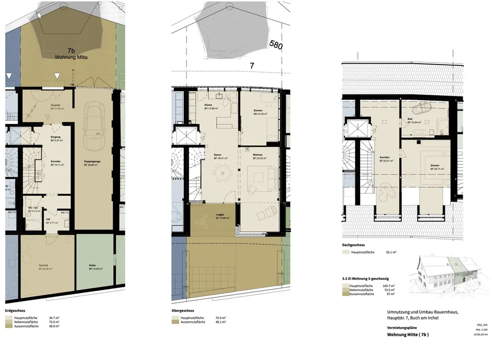 Maison 3,5 pièces accolée, ascenseur, construction de haute qualité