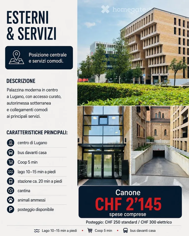Elegantes Apartment mit 2,5 Zimmern - Zentrum von Lugano – Foto 2 von 5