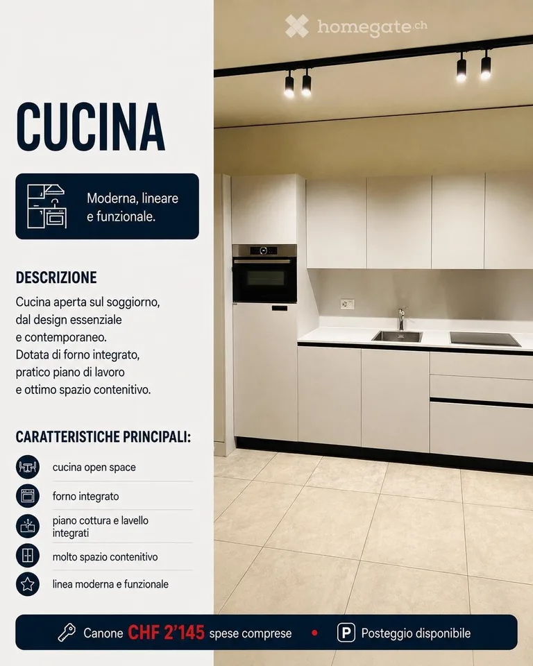 Elegantes Apartment mit 2,5 Zimmern - Zentrum von Lugano – Foto 5 von 5