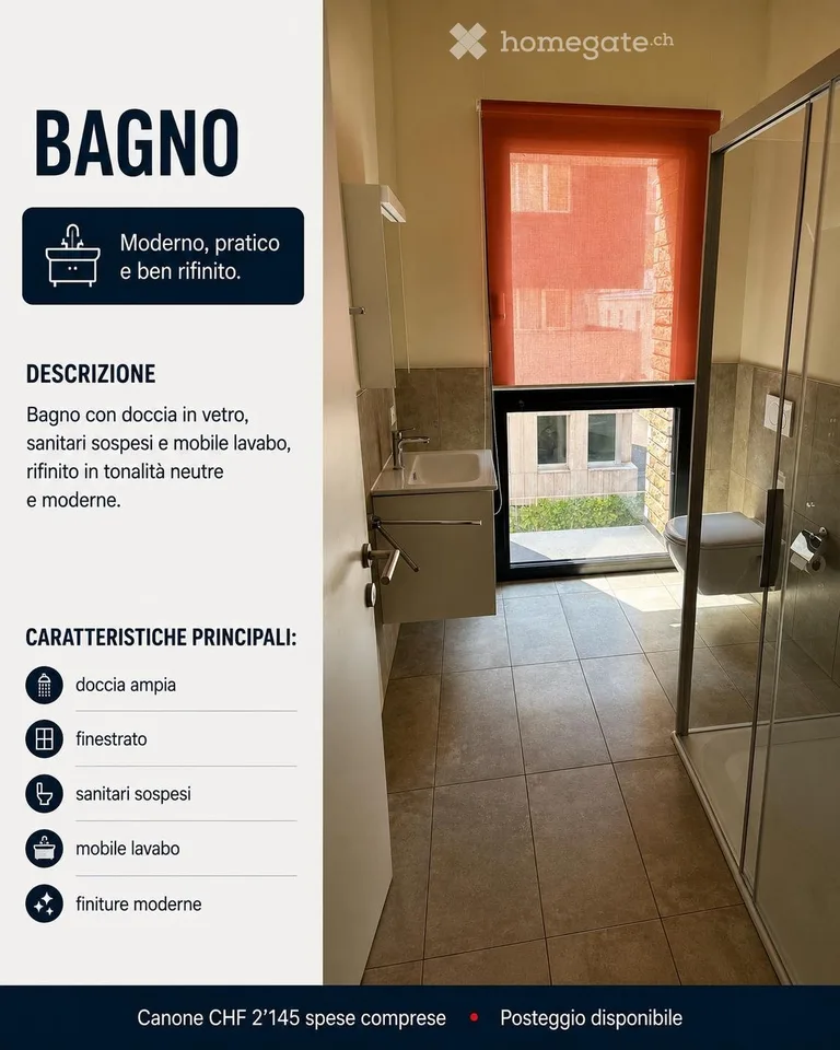 Elegantes Apartment mit 2,5 Zimmern - Zentrum von Lugano – Foto 4 von 5