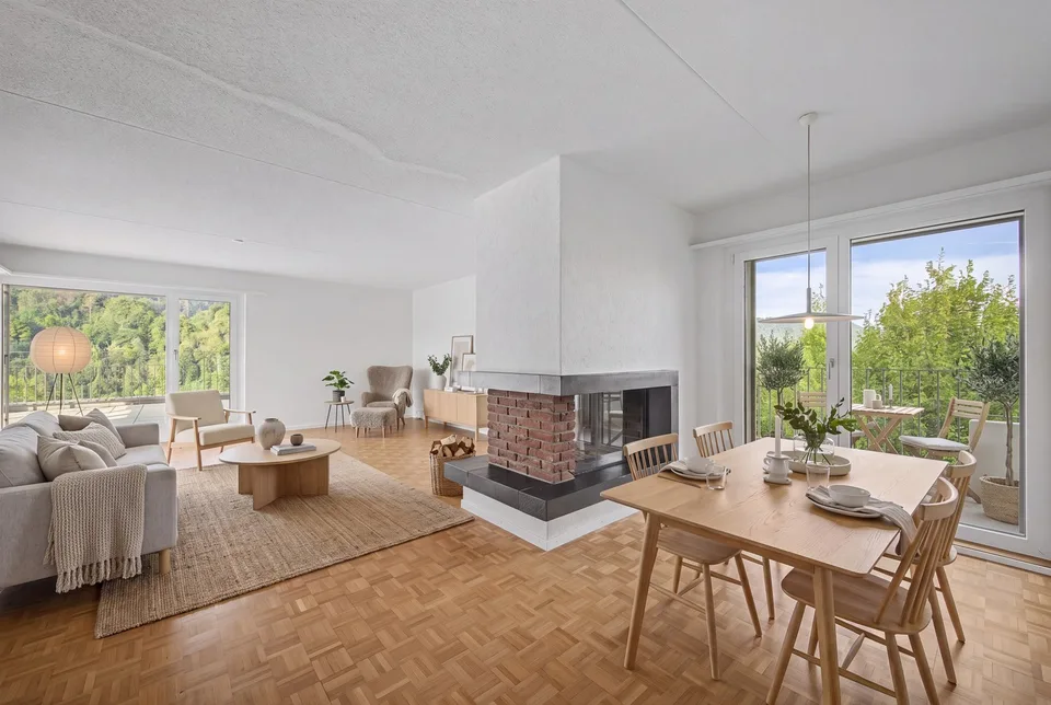 Appartement 2.5 pièces avec terrasse sur le toit de 94 m² et vue sur la verdure