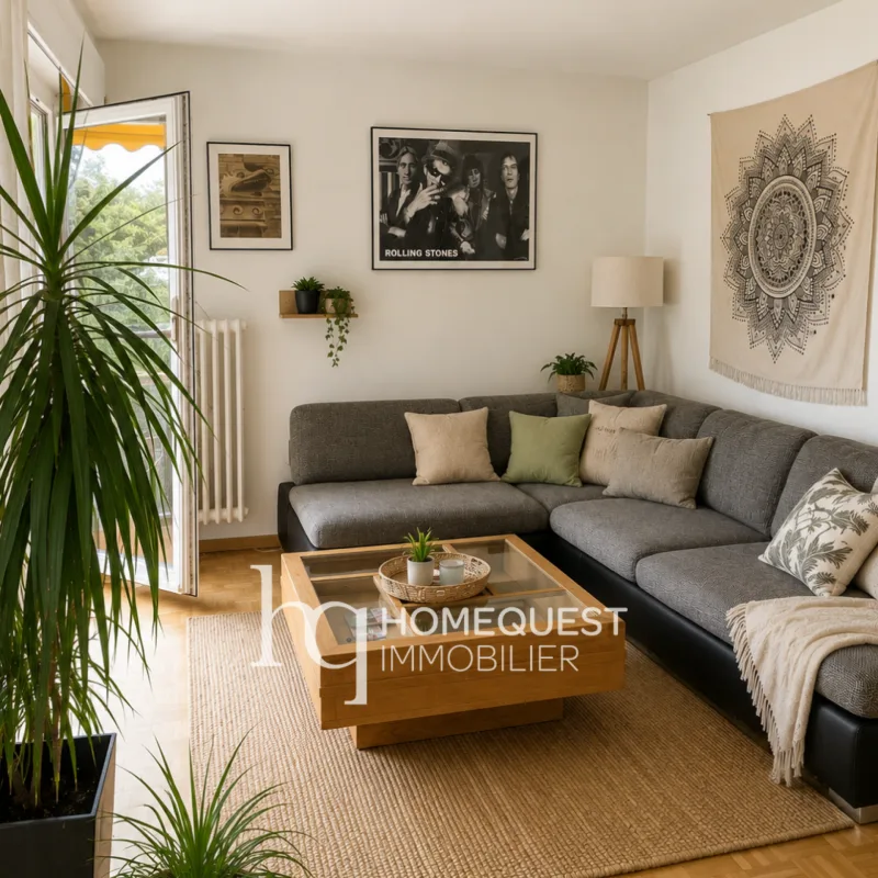 Helles Apartment von 72 m² mit Südbalkon, Garage-Box und Potenzial zur Umgestaltung in 3 Zimmer, in einer gesuchten Wohngegend in Pully. – Foto 6 von 7