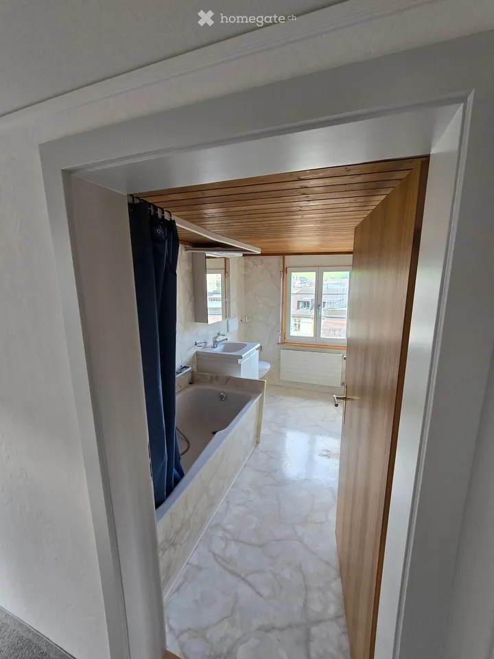 Charming 3-room attic apartment in the heart of the village center for rent