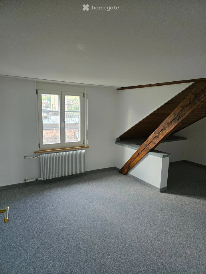Charming 3-room attic apartment in the heart of the village center for rent