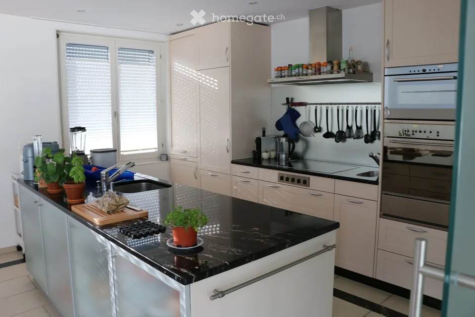 Appartement lumineux 4,5 pièces au dernier étage avec ascenseur et vue panoramique dans le centre villageois calme de Schwyz