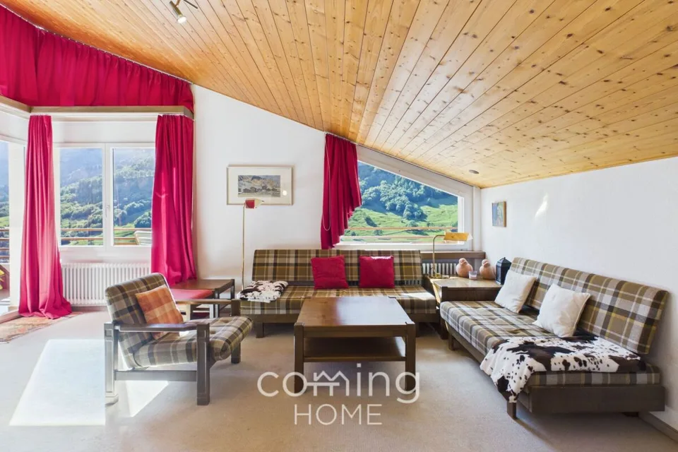 Sonnige 2.5 Zimmer-Dachwohnung in Leukerbad mit Bergsicht – photo 14 sur 26