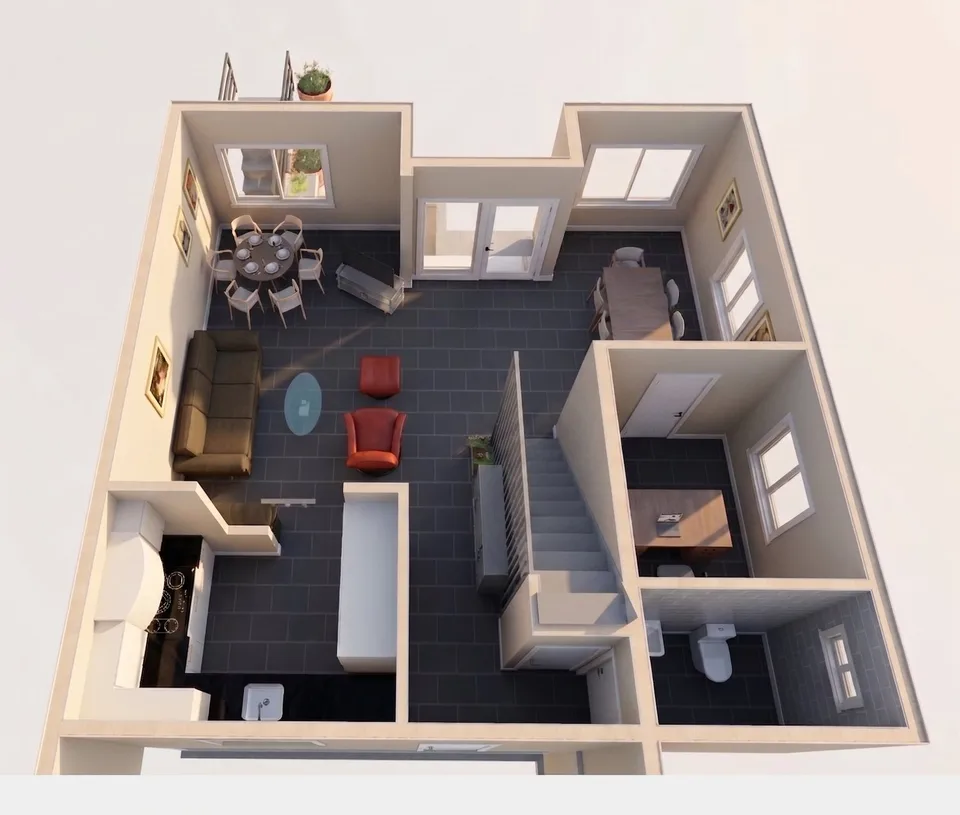 Charmant maison d'angle de 4,5 pièces avec jardin, vue sur les montagnes et potentiel d'agrandissement – photo 12 sur 14