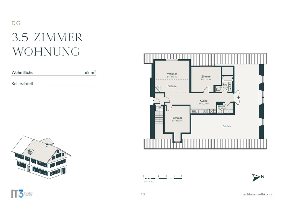 Einzigartige 3.5-Zimmer-Dachwohnung in Trüllikon – Foto 8 von 8