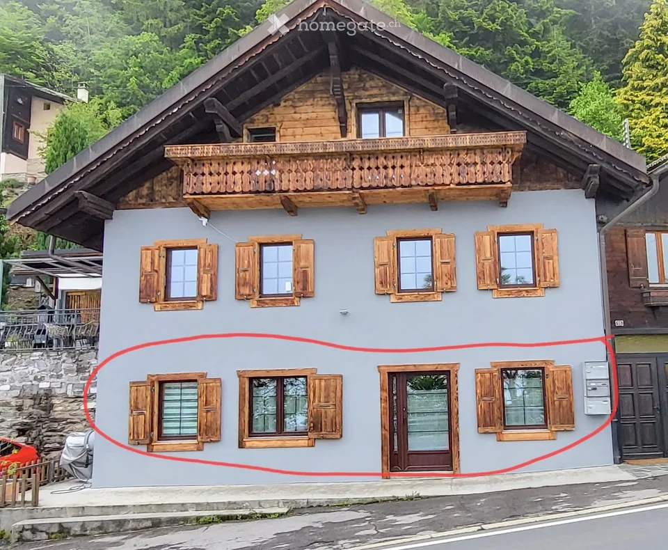 Schönes Apartment zur Miete mit Blick auf die Dents du Midi