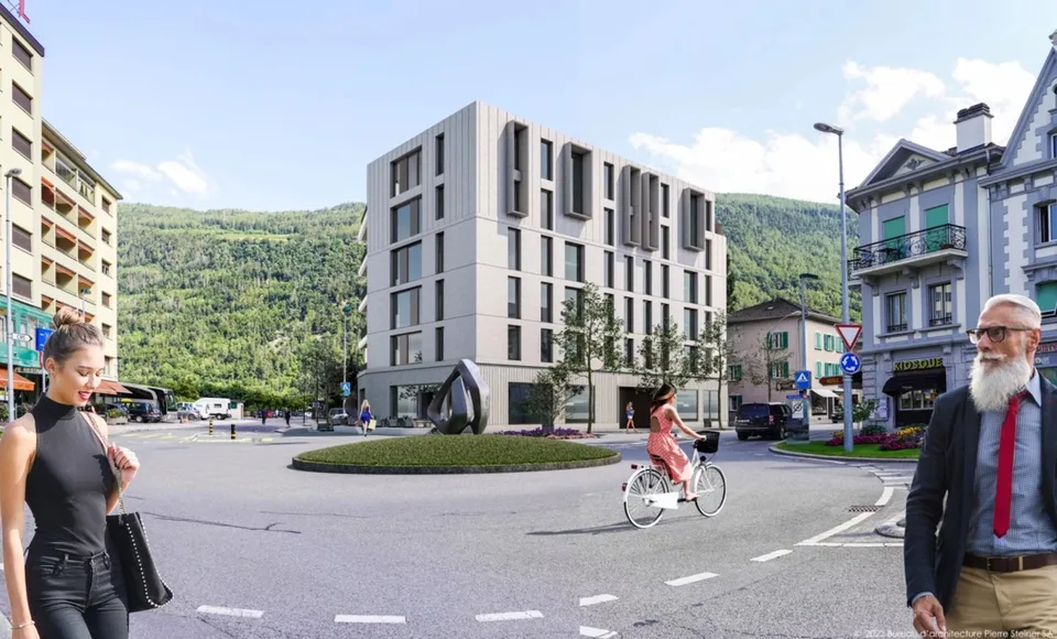 A louer - local commercial neuf à Martigny - Projet "Le 15" – photo 2 sur 2