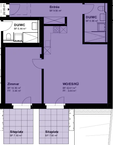Erstbezug, letzte 2.5 Zimmerwohnung in Dottikon