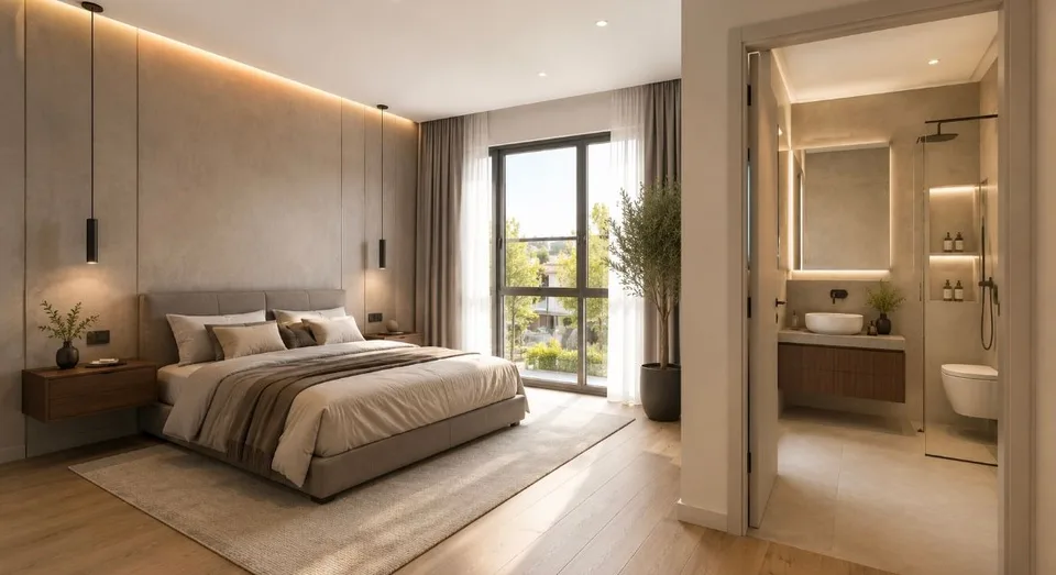 Nouvelle villa avec jardin privé